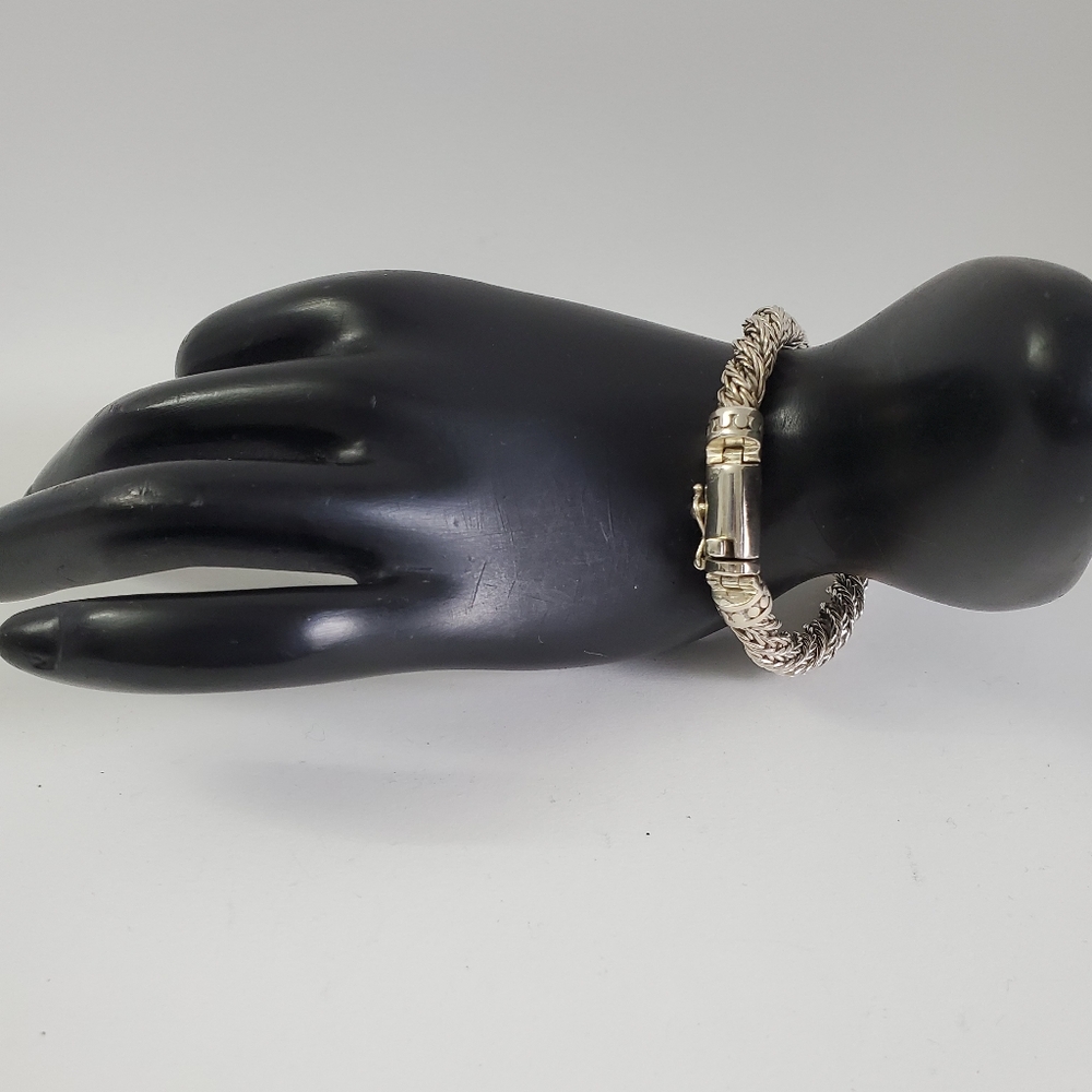 Heavy Solid Sterling Silver 925 Tight Twisted Bra… - image 2